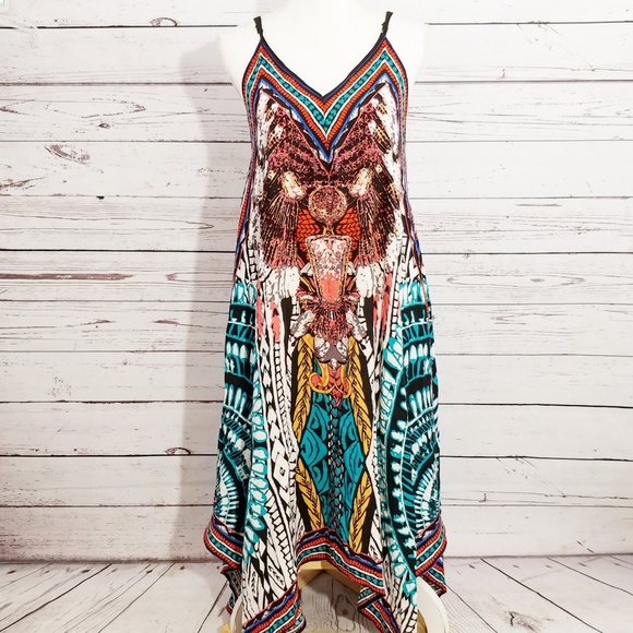Jealous Tomato Dresses & Skirts - Jealous Tomato scarf print handkerchief dress